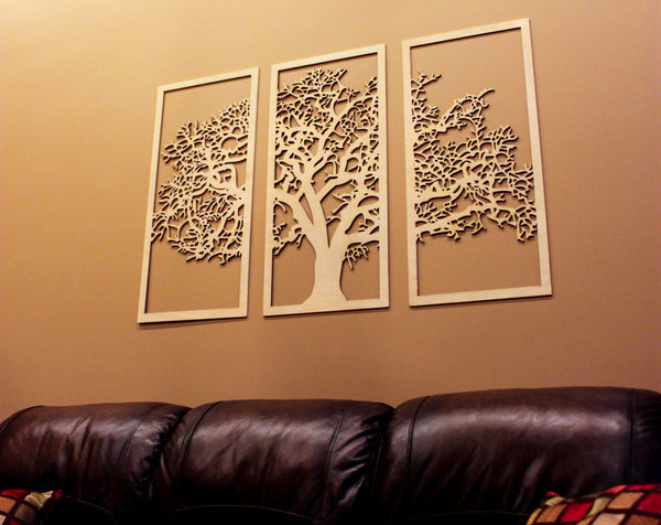 Tree of Life 3D 3 Panel Wall Art | Design by Skyline Workshop ...